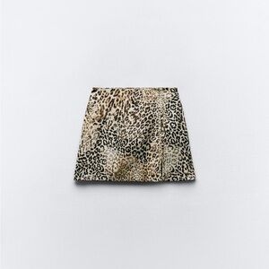 zara animal print skirt